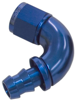 Aeroflow Performance Blue Finish. Suits 400 & 500 Series Hose 510 Series Full Flow Tight Radius Push Lock 120° Hose End -4AN AF514-04 Autofit