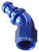 Aeroflow Performance Blue Finish. Suits 400 & 500 Series Hose 510 Series Full Flow Tight Radius Push Lock 45° Hose End -12AN AF512-12 Autofit