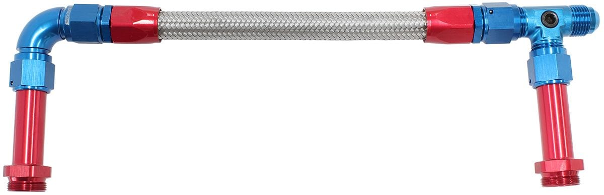 Aeroflow Performance Blue Finish. Suits Holley Fuel Line Carburettor Inlet Rail Kit -8AN Dominator AF162-08 Autofit