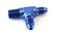 Aeroflow Performance Blue Finish Tee with NPT On Run 1/4" to -4AN AF826-04-04 Autofit