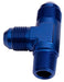 Aeroflow Performance Blue Finish Tee with NPT On Run 1/8" to -4AN AF826-04 Autofit