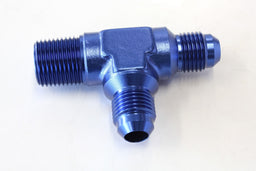 Aeroflow Performance Blue Finish Tee with NPT On Run 3/8" to -6AN AF826-06-06 Autofit