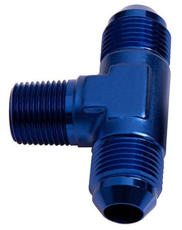 Aeroflow Performance Blue Finish Tee with NPT On Side 1/4" to -6AN AF825-06 Autofit