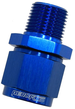 Aeroflow Performance Blue Male NPT to Female AN Straight Fitting 1/2" to -8AN AF916-08-08 Autofit