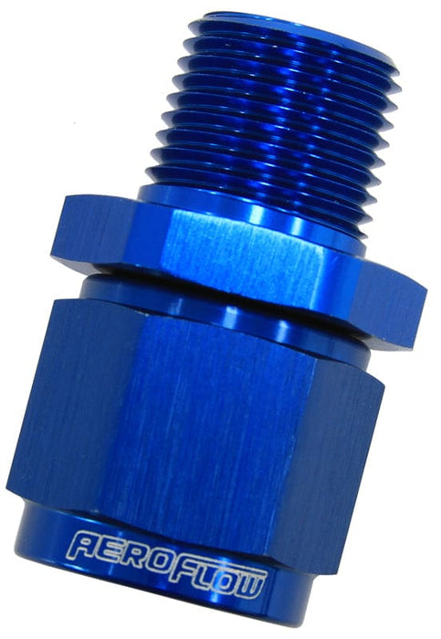 Aeroflow Performance Blue Male NPT to Female AN Straight Fitting 3/8" to -6AN AF916-06-06 Autofit