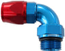 Aeroflow Performance Blue/Red Finish 90° ORB Male Swivel PTFE (Teflon®) Hose End -12 ORB to -12AN AF583-12-12D Autofit