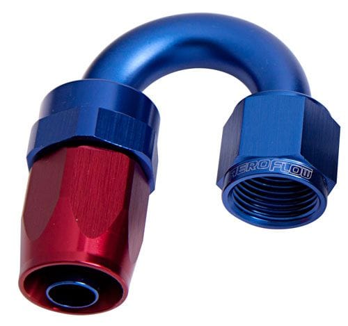 Aeroflow Performance Blue/Red Finish. Suit 100 & 450 Series Hose 100 Series Taper 180° Swivel Hose End -4AN AF106-04 Autofit