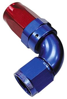 Aeroflow Performance Blue/Red Finish. Suit 100 & 450 Series Hose 150 Series Taper One-Piece Full Flow Swivel 90° Hose End -20AN AF153-20 Autofit