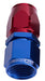 Aeroflow Performance Blue/Red Finish. Suits 100 & 450 Series Hose 500 / 550 Series Cutter Style One Piece Full Flow Swivel Straight Hose End -4AN Autofit
