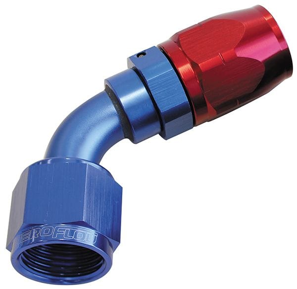 Aeroflow Performance Blue/Red Finish. Suits 100 & 450 Series Hose 500 Series Cutter Swivel 60° Hose End -10AN AF508-10 Autofit