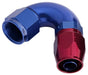 Aeroflow Performance Blue/Red Finish. Suits 100 & 450 Series Hose 550 Series Cutter One-Piece Full Flow Swivel 120° Hose End -16AN AF554-16 Autofit