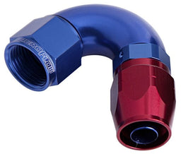 Aeroflow Performance Blue/Red Finish. Suits 100 & 450 Series Hose 550 Series Cutter One-Piece Full Flow Swivel 120° Hose End -8AN AF554-08 Autofit