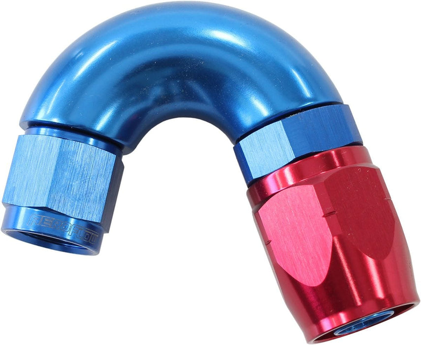Aeroflow Performance Blue/Red Finish. Suits 100 & 450 Series Hose 550 Series Cutter Style One Piece Swivel 150° Stepped Hose End -6AN to -8 Hose A Autofit