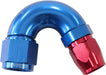 Aeroflow Performance Blue/Red Finish. Suits 100 & 450 Series Hose 550 Series Cutter Style One Piece Swivel 150° Stepped Hose End -8AN to -6 Hose A Autofit
