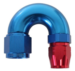 Aeroflow Performance Blue/Red Finish. Suits 100 & 450 Series Hose 550 Series Cutter Style One Piece Swivel 180° Stepped Hose End -10AN to -8 Hose Autofit
