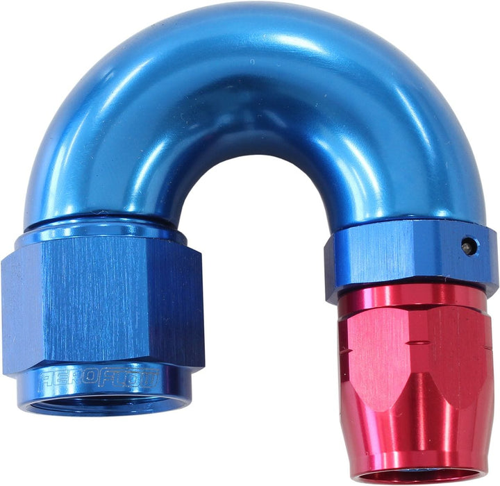 Aeroflow Performance Blue/Red Finish. Suits 100 & 450 Series Hose 550 Series Cutter Style One Piece Swivel 180° Stepped Hose End -8AN to -6 Hose A Autofit
