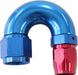 Aeroflow Performance Blue/Red Finish. Suits 100 & 450 Series Hose 550 Series Cutter Style One Piece Swivel 180° Stepped Hose End -8AN to -6 Hose A Autofit