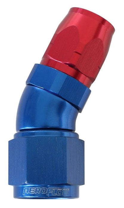Aeroflow Performance Blue/Red Finish. Suits 100 & 450 Series Hose 550 Series Cutter Style One Piece Swivel 30° Stepped Hose End -16AN to -12 Hose Autofit