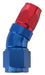 Aeroflow Performance Blue/Red Finish. Suits 100 & 450 Series Hose 550 Series Cutter Style One Piece Swivel 30° Stepped Hose End -8AN to -6 Hose AF Autofit