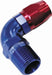 Aeroflow Performance Blue/Red Finish. Suits 100 & 450 Series Hose 90° Male NPT Full Flow Swivel Hose End 1/2" to -10AN AF529-10-08 Autofit