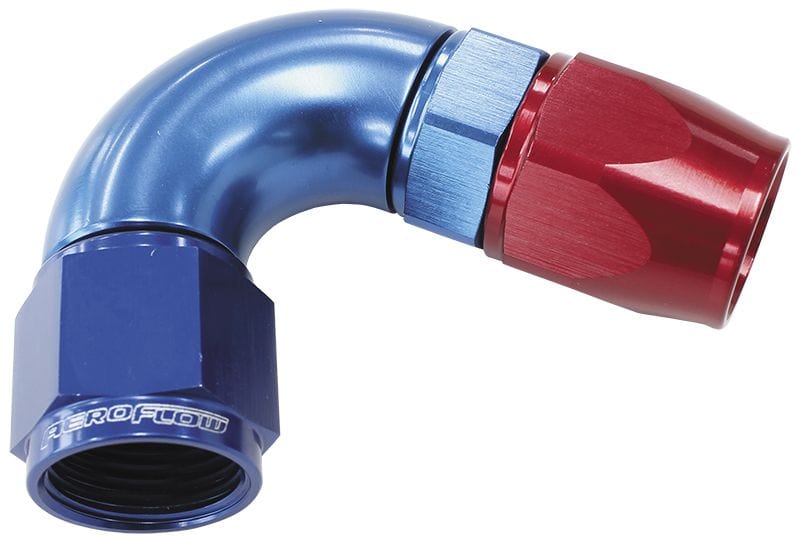 Aeroflow Performance Blue/Red Finish. Suits 200 & 250 Series Hose 570 Series PTFE 120° Hose End -12AN AF574-12D Autofit