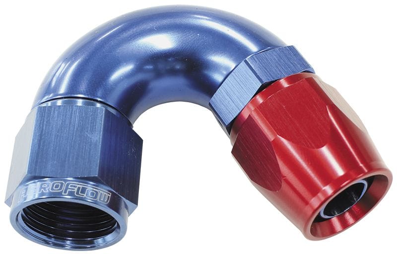 Aeroflow Performance Blue/Red Finish. Suits 200 & 250 Series Hose 570 Series PTFE 150° Hose End -16AN AF575-16D Autofit
