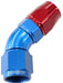Aeroflow Performance Blue/Red Finish. Suits 200 & 250 Series Hose 570 Series PTFE 45° Hose End -4AN AF572-04D Autofit