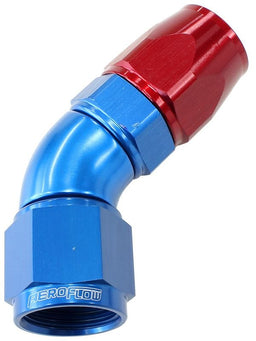 Aeroflow Performance Blue/Red Finish. Suits 200 & 250 Series Hose 570 Series PTFE 45° Hose End -6AN AF572-06D Autofit