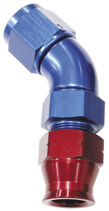 Aeroflow Performance Blue/Red Finish. Suits Aeroflow, Moroso & Russell Tubing 45° Tube to Female AN Adapter 3/4" to -12AN AF129-12 Autofit