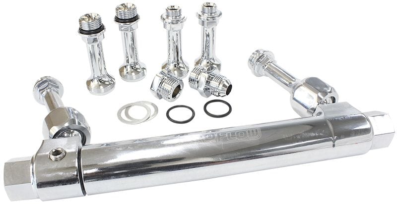 Aeroflow Performance Chrome Finish Adjustable Billet Fuel Log AF64-2037C Autofit