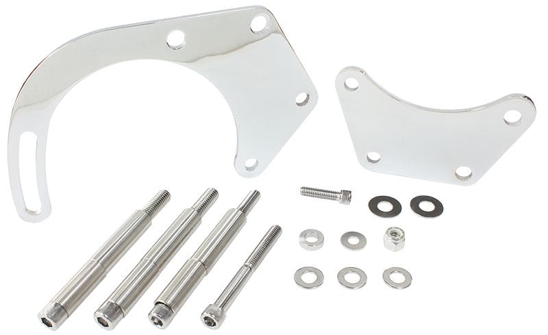 Aeroflow Performance Chrome Finish. Suit Big Block Chevy with Long Water Pump Low Mount Alternator Bracket AF64-4016 Autofit
