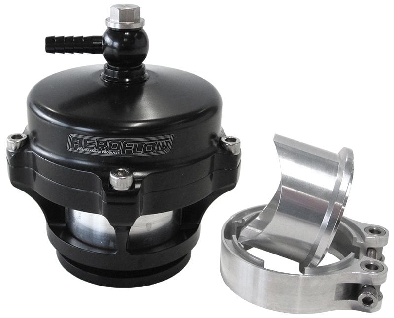 Aeroflow Performance Complete Kit with Weld-on Flange and V-Band in Black Finish. 50mm High Flow Blow Off Valve AF64-5050BLK Autofit