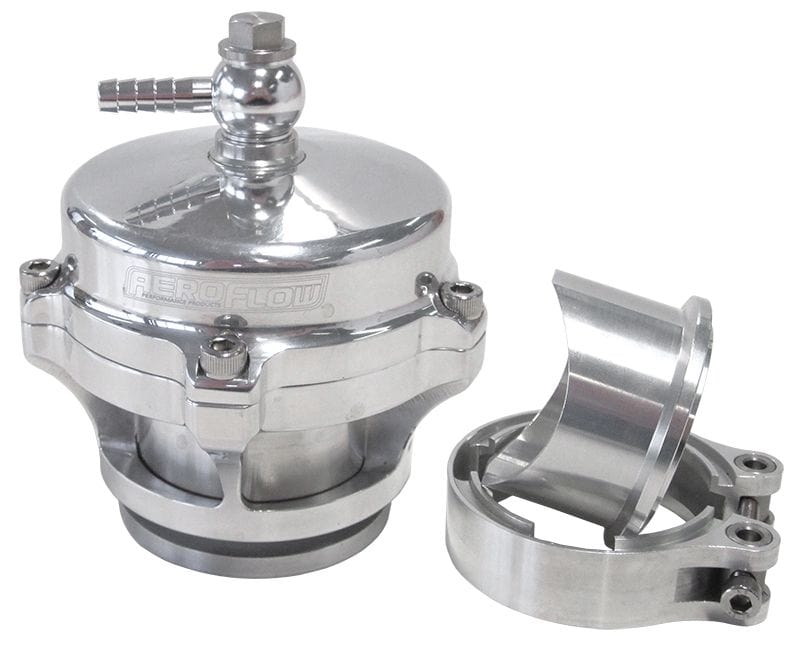 Aeroflow Performance Complete Kit with Weld-on Flange and V-Band in Polished Finish. 50mm High Flow Blow Off Valve AF64-5050 Autofit