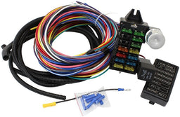 Aeroflow Performance Complete with Standard Fuses & Fuse Panel Complete Universal 12 Circuit Wiring Harness Kit AF49-1501 Autofit