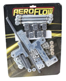 Aeroflow Performance Elite Chrome Finish. Suits Sideways Mounted Carburettors 4150 Series Dual Carburettor Blower Linkage Kit AF42-1070 Autofit