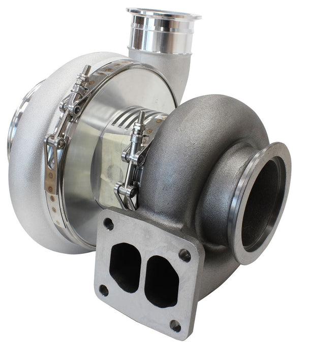 Aeroflow Performance External Wastegate, T4 Twin Entry Inlet Flange, V-Band Exhaust Flange BOOSTED 7575 T4 1.10 Turbocharger 1050HP, Natural Cast Finish AF8005-4017 Autofit