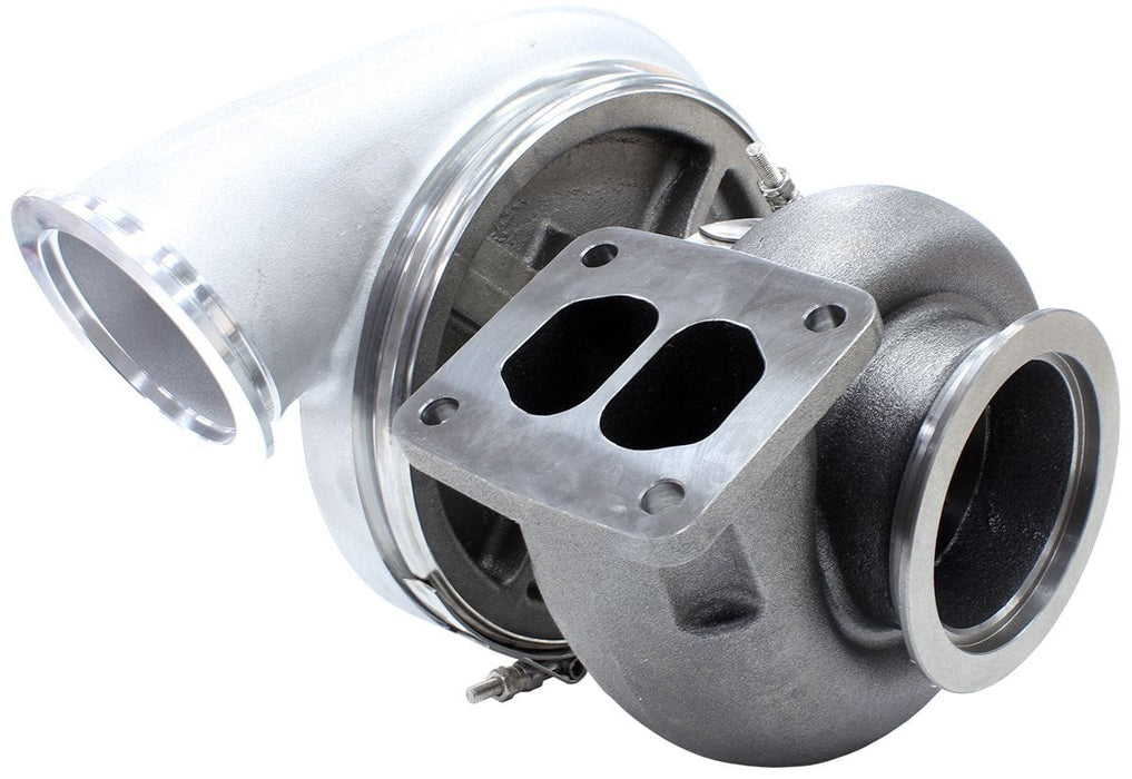 Aeroflow Performance External Wastegate, T4 Twin Entry Inlet Flange, V-Band Exhaust Flange BOOSTED 7575 T4 1.10 Turbocharger 1050HP, Natural Cast Finish AF8006-4017 Autofit