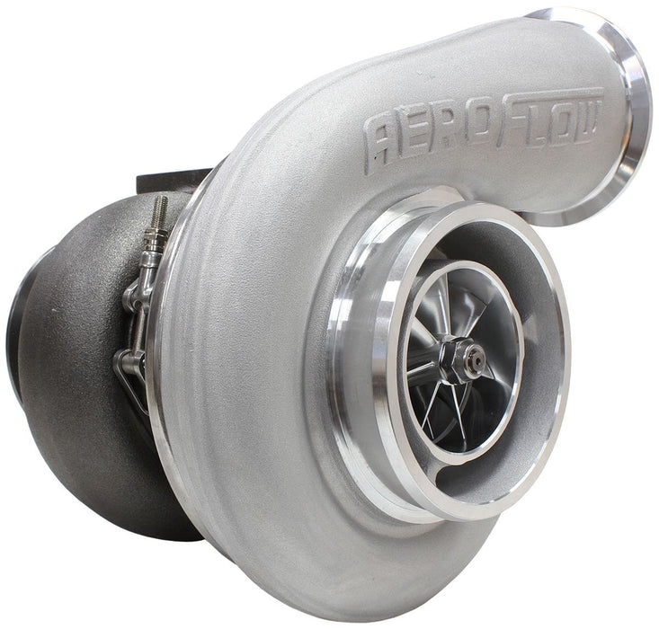 Aeroflow Performance External Wastegate, T4 Twin Entry Inlet Flange, V-Band Exhaust Flange BOOSTED 7575 T4 1.10 Turbocharger 1050HP, Natural Cast Finish AF8006-4017 Autofit