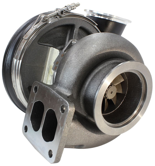 Aeroflow Performance External Wastegate, T4 Twin Entry Inlet Flange, V-Band Exhaust Flange BOOSTED 8075 T4 1.10 Turbocharger 1250HP, Hi Temp Black Finish AF8006-4018BLK Autofit