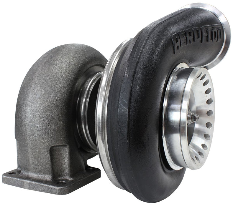 Aeroflow Performance External Wastegate, T4 Twin Entry Inlet Flange, V-Band Exhaust Flange BOOSTED 8075 T4 1.10 Turbocharger 1250HP, Hi Temp Black Finish AF8006-4018BLK Autofit