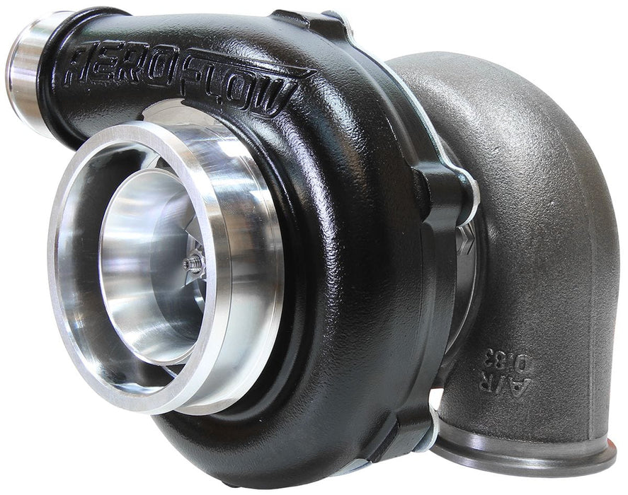 Aeroflow Performance External Wastegate, V-Band Inlet & Exhaust Flanges BOOSTED 5455 .83 Reverse Rotation Turbocharger 650HP, Hi Temp Black Finish AF800 Autofit