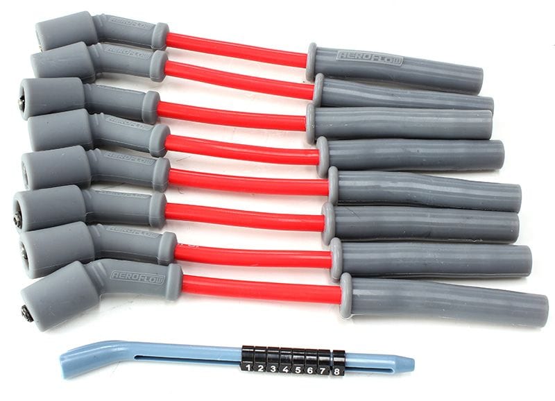 Aeroflow Performance Fits GM LS1 engines, 8" length Xpro Red 8.5mm Spark Plug Wire Sets AF4530-32819 Autofit