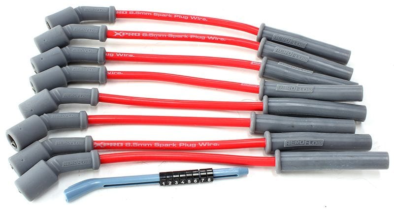 Aeroflow Performance Fits GM LS2/LS3 engines, 12" length Xpro Red 8.5mm Spark Plug Wire Sets AF4530-32829 Autofit