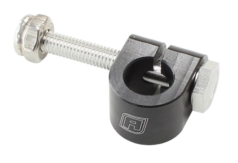 Aeroflow Performance Full Clamp, Black Billet Aluminium Clip Style Cable Mount AF3500-1011 Autofit