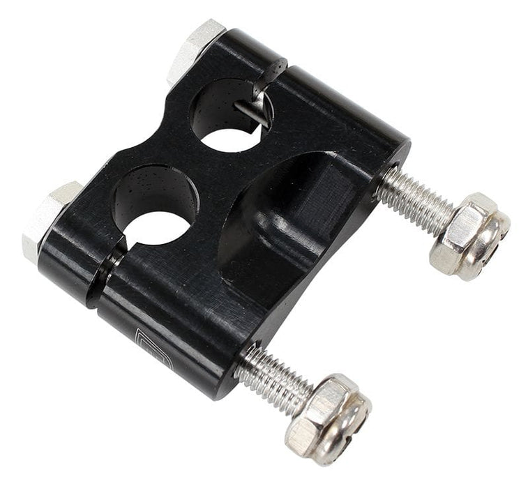 Aeroflow Performance Full Clamp, Black Finish Billet Aluminium Clip Style Dual Cable Mount AF3500-1012 Autofit