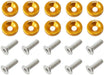 Aeroflow Performance Gold Finish Billet Dress-Up/Fender Bolt Kit M6 x 1.00mm (20mm UHL) AF64-4365G Autofit