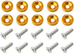 Aeroflow Performance Gold Finish Billet Dress-Up/Fender Bolt Kit M8 x 1.25mm (20mm UHL) AF64-4374G Autofit