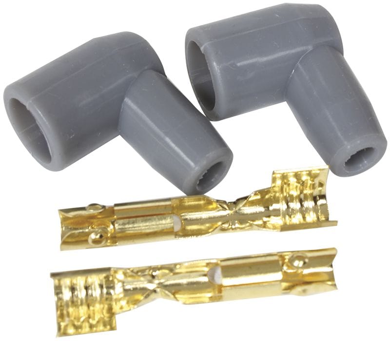Aeroflow Performance Grey, 2 pack Xpro Silicone 90° Socket Style Distributor/Coil Boots & Terminals AF4530-3321 Autofit