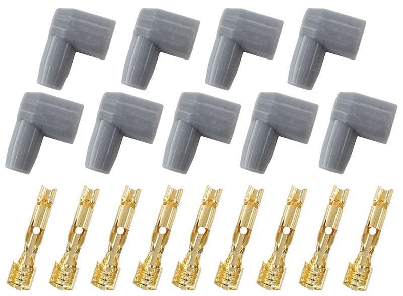 Aeroflow Performance Grey, set of 9 Xpro Silicone 90° Socket Style Distributor/Coil Boots & Terminals AF4530-8851 Autofit