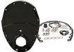 Aeroflow Performance Includes Gaskets, Seals, Roller Cam button, Mounting Hardware and Rep Small Block Chev 350 2-Piece Billet Timing Cover - Black Finish AF64-4350BLK Autofit